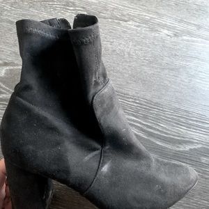 Suede ankle booties